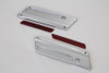 V-Twin - 49-0867 - Wyatt Gatling Saddlebag Face Plate with Red Reflector Set - Fits 1993-2013 Harley-Davidson FLT