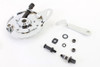 V-Twin - 49-0903 - 45 inch Rear Brake Backing Plate Kit Chrome - Fits 1941-1952 Harley-Davidson W