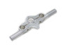 V-Twin - 49-0955 - Spring Fork Offset Top Tree with Ears Satin Nickel Finish - Fits 1946-1948 Harley-Davidson UL, FL