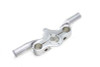 V-Twin - 49-0955 - Spring Fork Offset Top Tree with Ears Satin Nickel Finish