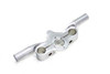 V-Twin - 49-0955 - Spring Fork Offset Top Tree with Ears Satin Nickel Finish - Fits 1946-1948 Harley-Davidson UL, FL