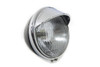 V-Twin - 49-1254 - 6-1/2 inch Spring Fork Headlamp - Fits 1937-1948 Harley-Davidson UL, 1936-1957 G, 1936-1952 WL, 1936-1940 EL, 1941-1948 FL