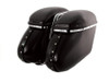 V-Twin - 49-2499 - Black Magic Royalite Saddlebag Set - Fits 1958-1984 Harley-Davidson FL
