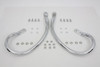 V-Twin - 49-2586 - Chrome Rear Handle Set - Fits 1939-1966 Harley-Davidson G