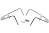 V-Twin - 49-2621 - Bubble Bag Chrome Mount Bracket Set - Fits 1958-1984 Harley-Davidson FL