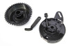 V-Twin - 49-2629 - 45 inch Rear Brake Drum and Backing Plate Assembly - Fits 1941-1952 Harley-Davidson W