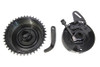 V-Twin - 49-2629 - 45 inch Rear Brake Drum and Backing Plate Assembly