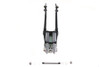 V-Twin - 49-3125 - 22 inch Tedd Narrow Spring Fork Assembly Black