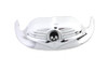 V-Twin - 50-0382 - Skull Front Fender Tip Chrome - Fits 1986-2006 Harley-Davidson FLST, 1990-2008 FLT
