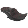 Drag Specialties Seats - Black Vinyl Double Diamond Freedom Seat fits '24-'25 FLHX/​FLHXU/​FLTRX/​FLTRXSTSE, '23-'25 FLHXSE/​FLTRXSE Models
