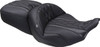 MUSTANG - 08012127 - Deluxe One-Piece, 2-Up Seat - Diamond - Black Stitch - FLT/FLH '23-'25