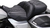 MUSTANG - 08012127 - Deluxe One-Piece, 2-Up Seat - Diamond - Black Stitch - FLT/FLH '23-'25