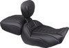 MUSTANG - 08012160 - Deluxe Touring Solo Seat - w/ Backrest - Dark Cherry Stitch - FLT/FLH '23-'25