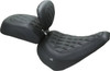 MUSTANG - 08021663 - Wide Tripper™ Solo Seat - w/ Backrest - Diamond - Black Stitch - FXBR '23-'25