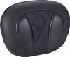 MUSTANG - 08220649 - Deluxe Sissy Bar Pad - Diamond - Sky Blue Stitch - FLT/FLH '23-'25