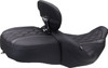 MUSTANG - 08220650 - Deluxe Driver Backrest - Diamond - Black Stitching - FLT/FLH '23-'25