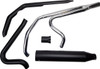 KHROME WERKS - 18002773 - 2-into-1 Outlaw-SR Exhaust System - Black - Without End Cap - Twin Cam Touring