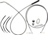 FAT BAGGERS INC. - 06621288 - EZ Install Kit - 12" Handlebars - Upper Clutch - Full Length - Braided Stainless Steel