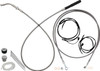 FAT BAGGERS INC. - 06621290 - EZ Install Kit - 16" Handlebars - Upper Clutch - Full Length - Braided Stainless Steel
