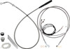 FAT BAGGERS INC. - 06621303 - EZ Install Kit - 11"/12" Handlebars - Upper Clutch - Full Length - Braided Stainless Steel/Chrome