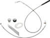 FAT BAGGERS INC. - 06621321 - EZ Install Kit - 14" Handlebars - Upper Clutch - Braided Stainless Steel/Chrome