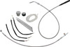 FAT BAGGERS INC. - 06621315 - EZ Install Kit - 11" Handlebars - Upper Clutch - Braided Stainless Steel/Chrome