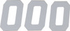 D'Cor Visuals - 43100951 - Race Number Plate - #0 - White - 6"