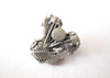 V-Twin Knucklehead Lapel Pin - Silver Patina