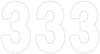 Factory Effex - FX042563 - Mini Pro Number 3 - White - 4"