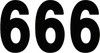 Factory Effex - FX042576 - Mini Pro Number 6 - Black - 4"