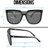  Flight Eyewear Fly-Hi Sunglasses - Black Frames / Mirror Lens 