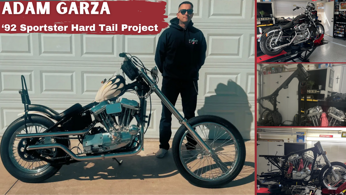 Adam Garza's 1992 Harley Davidson 883 Hardtail Project