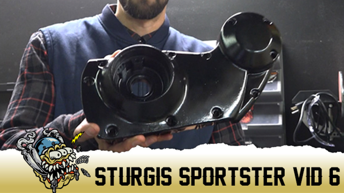 Sturgis Sportster - Trimmed Cam Cover, Chain Drive, & TrackerDie Front Sprocket Cover Install