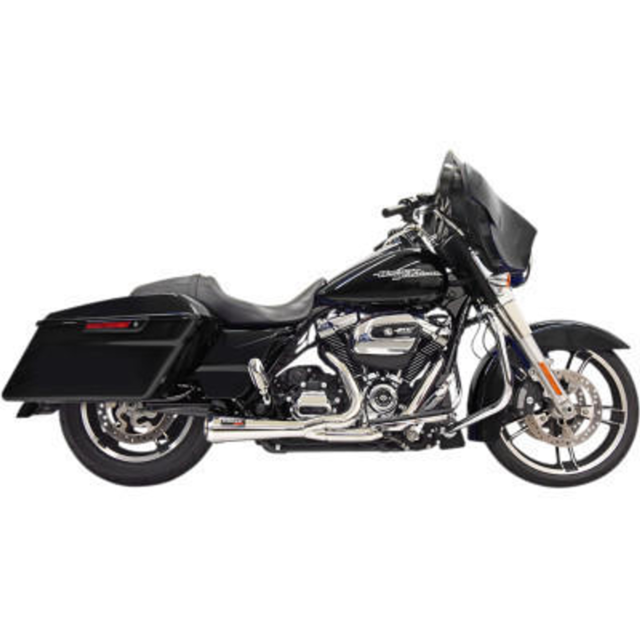 Bassani - Short Road Rage 2-Into-1 Exhaust System fits '17 & Up Touring  Models