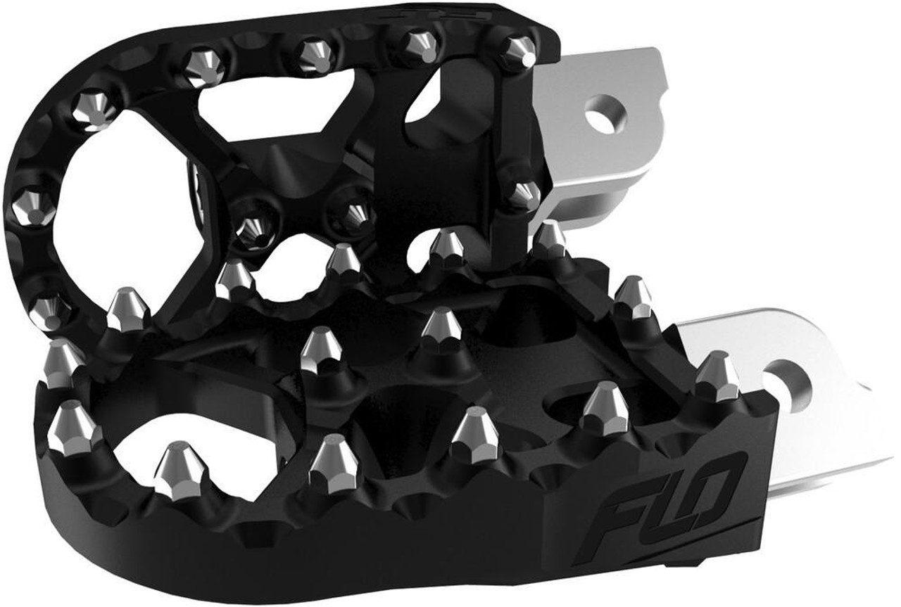 Flo Motorsports - Black Moto Style Rider Footpegs fits M8 Softail & Pan  America Models