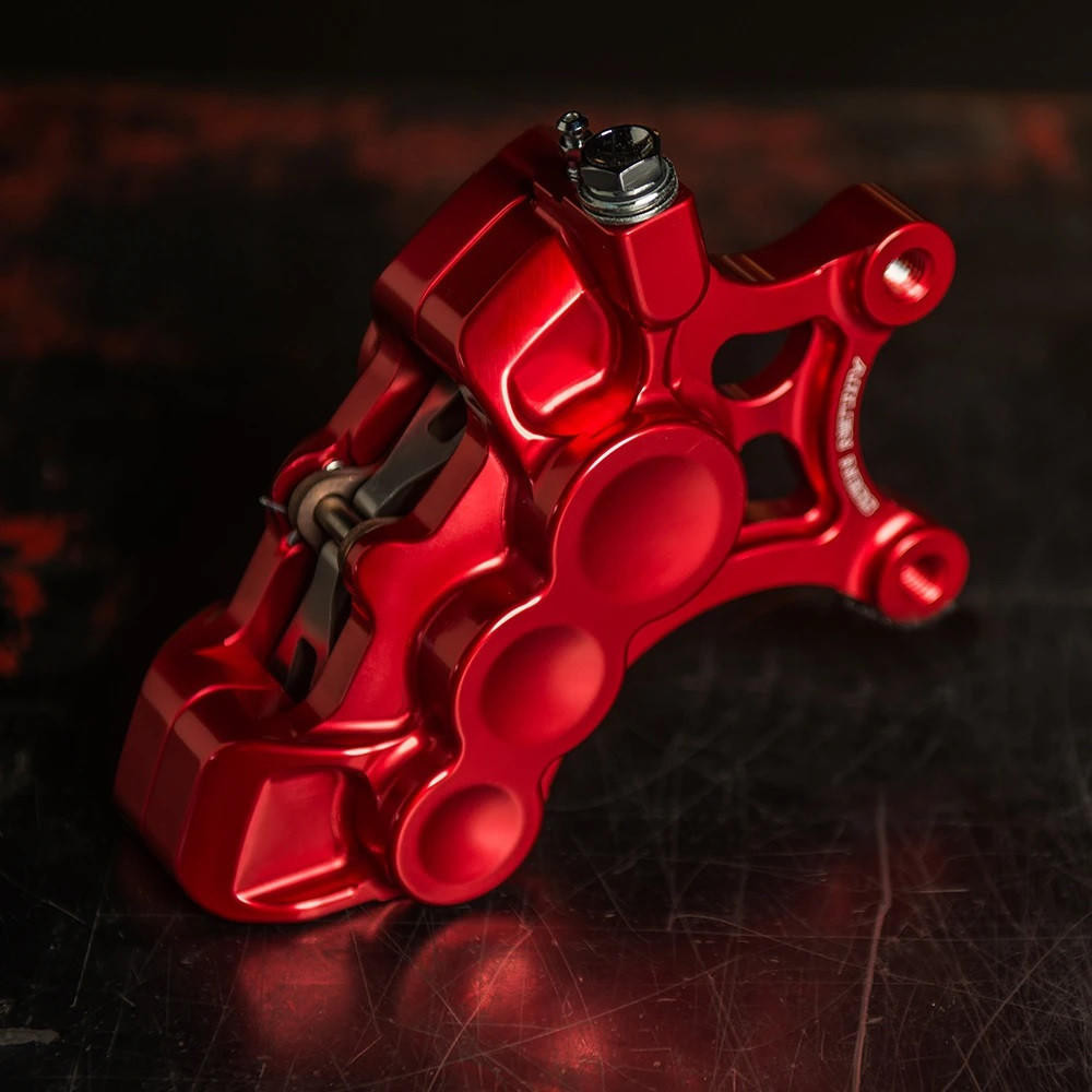 Arlen Ness Red Six-Piston Differential Bore Front Brake Caliper