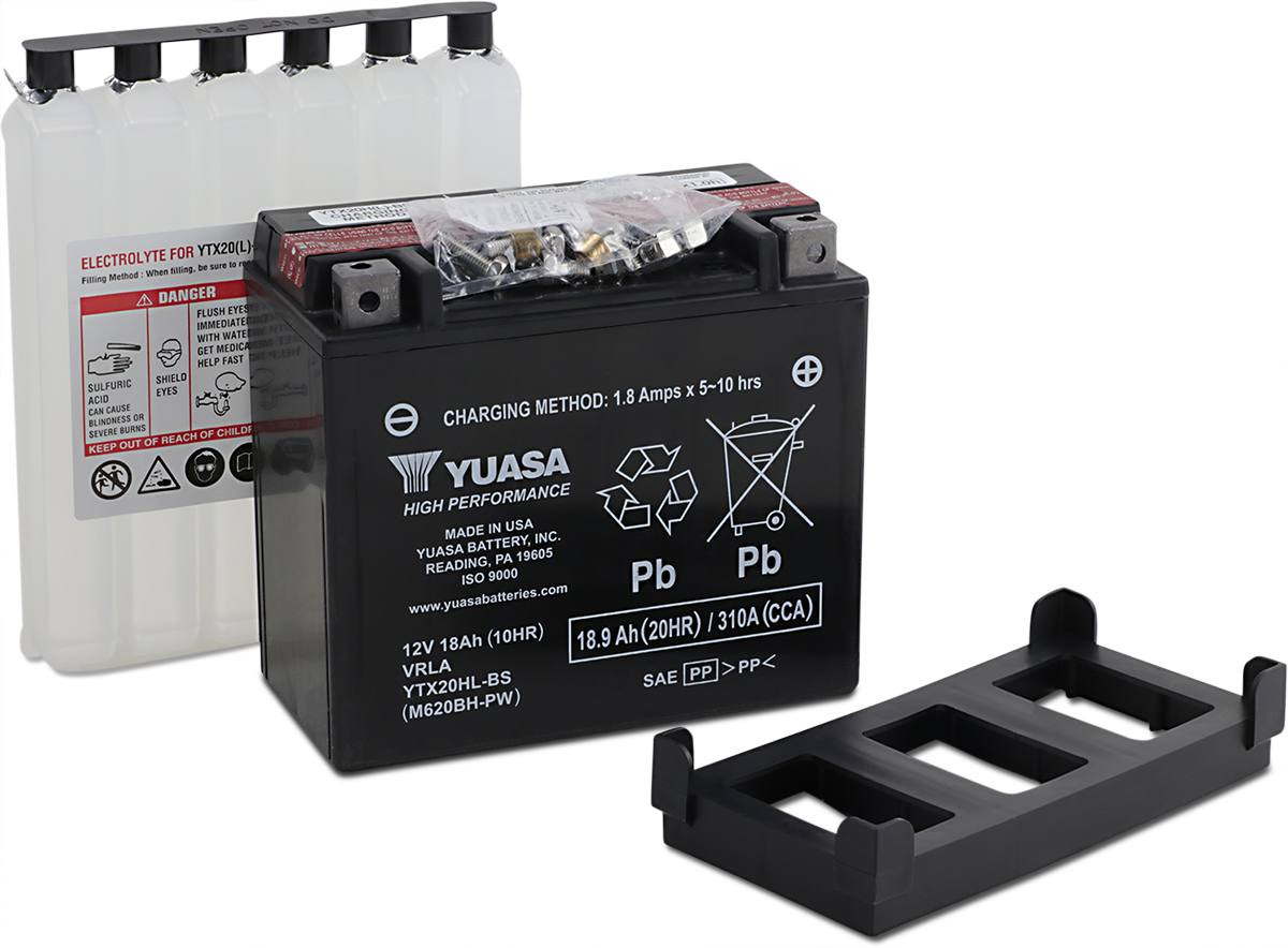 Yuasa - YTX20HLBSPW - AGM Battery - YTX20HL-BS-PW .93 L