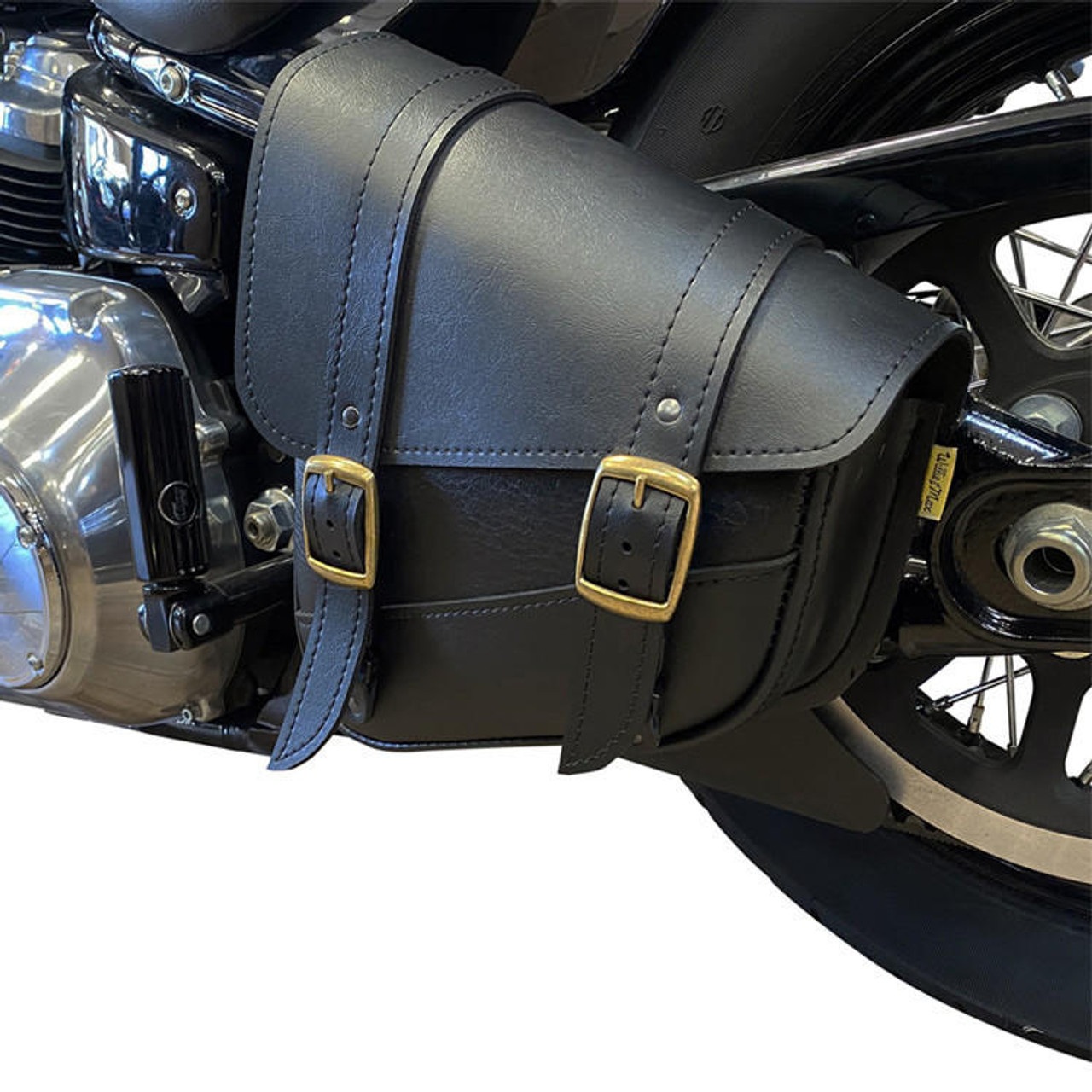 Willie and Max Triangulated Brass Monkey Swingarm Bag Black