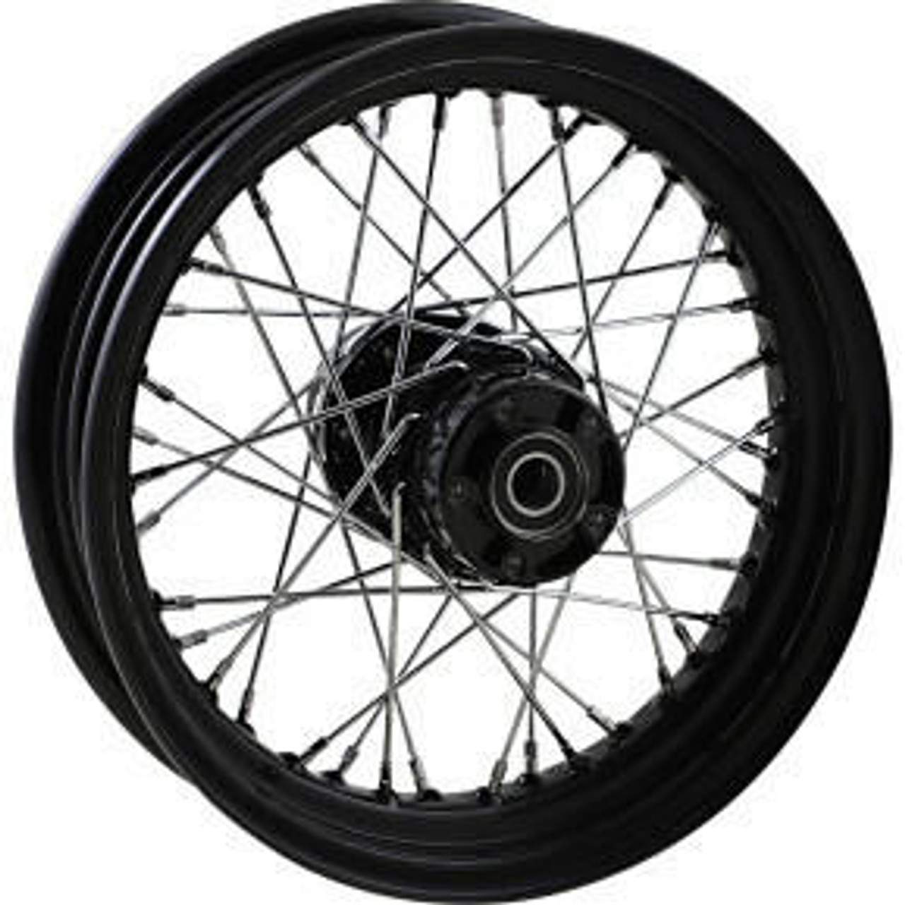 Drag Specialties - Gloss Black Laced Rear Wheel fits '08-'20 Sportster  Models (W/O ABS) - 16