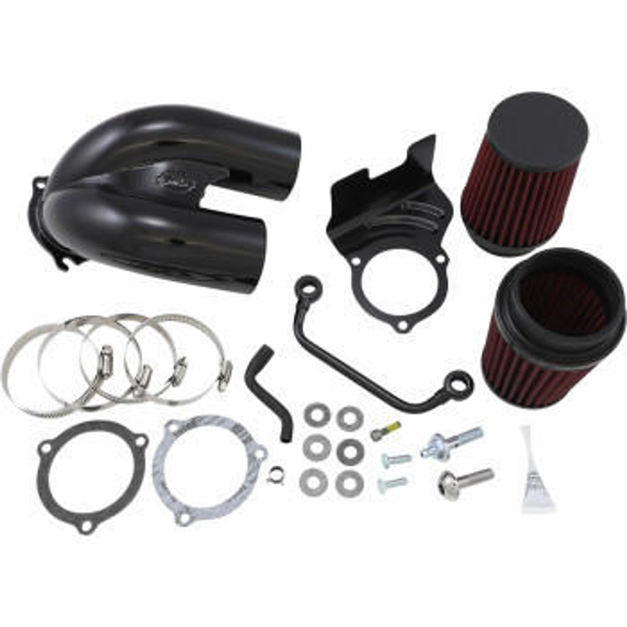 S&S Cycle - Black Tuned Induction Air Cleaner Kit fits '08-'16 Touring,  '16-'17 Softail Models