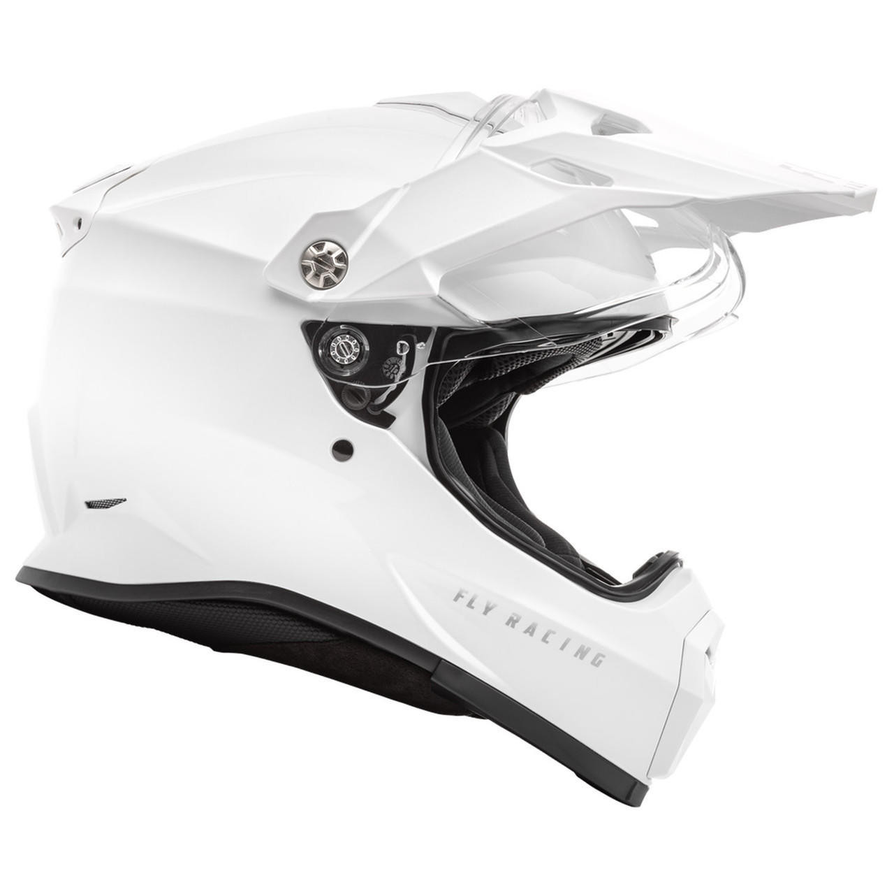 fly white motorcycle helmet Racing Sentinel Mech Full Face Fly SV Helmet (ECE 22.06)