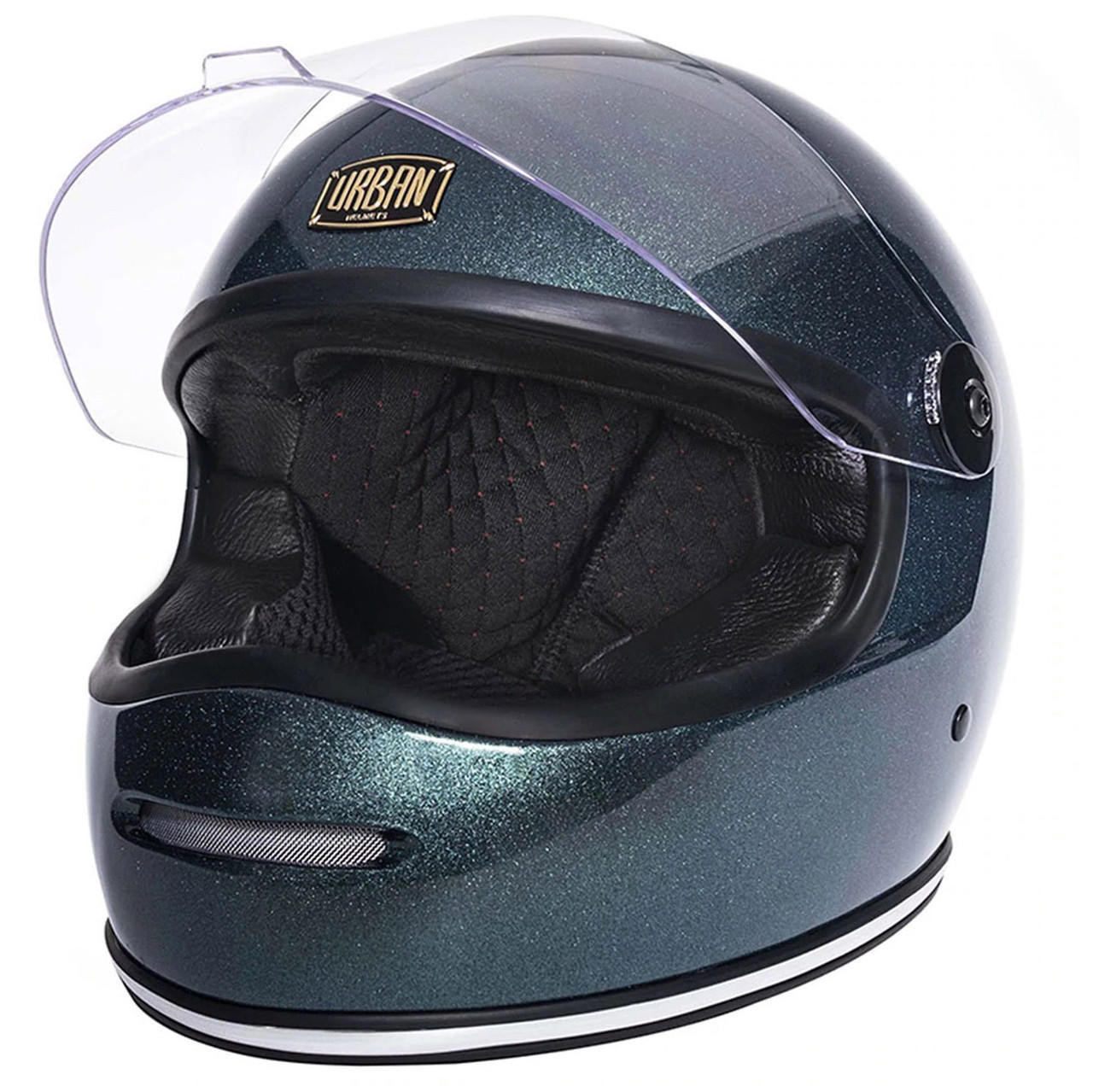 美品URBAN HELMETS BIGBOREサイズＭブルーフレーク Urban Helmets BigBore S Green Flake Vintage Helmet