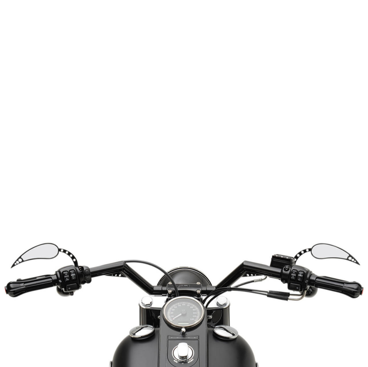 スジャータ　BALDO PRO STAFF BLACK&CHARCOAL Trask Black Powdercoat Standard V-Line Handlebar fits '86-'20 Dyna
