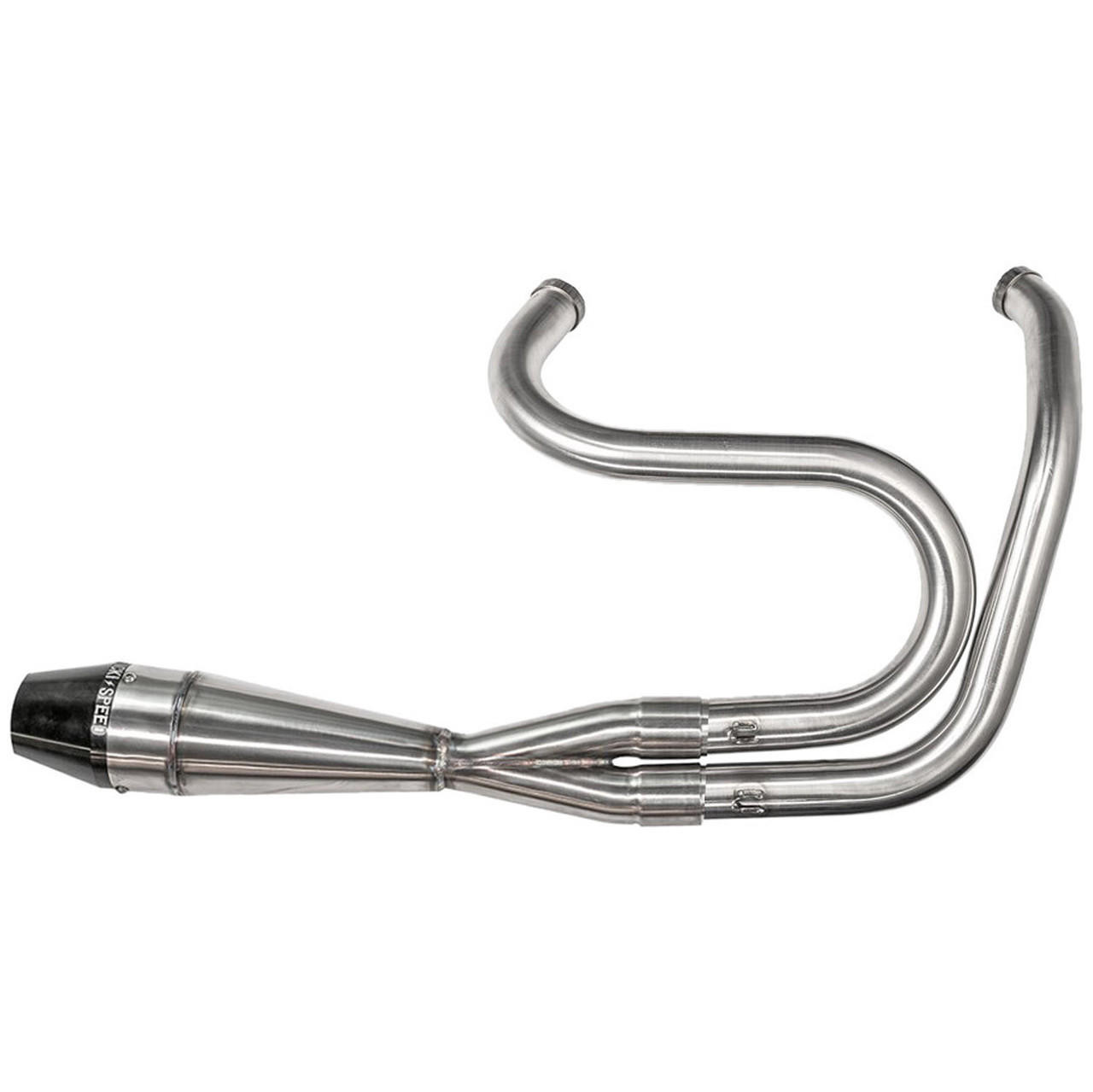 Sawicki - Brushed Stainless Steel 2-in-1 Shorty Exhaust fits '04 & Up  Sportster Models