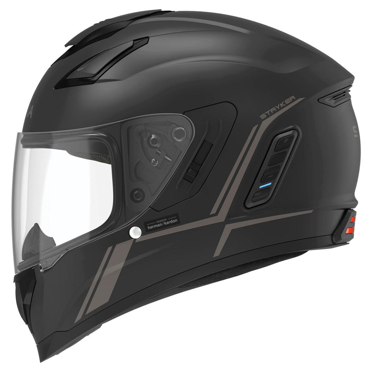 SENA Stryker Full Face Helmet w Mesh Intercom Matte Black