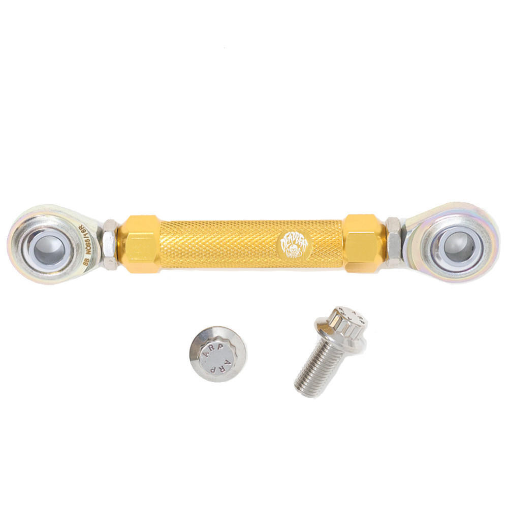 Deadbeat Customs - Shift Linkage Gold fits Mid Control Harley Dyna