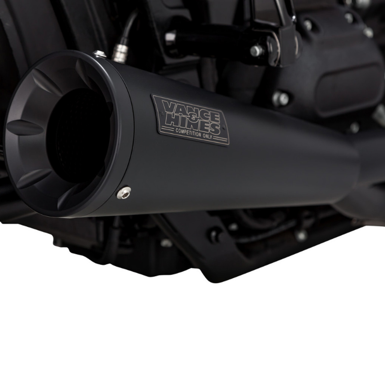 Vance & Hines Brushed Stainless Steel 2-Into-1 Upsweep Exhaust
