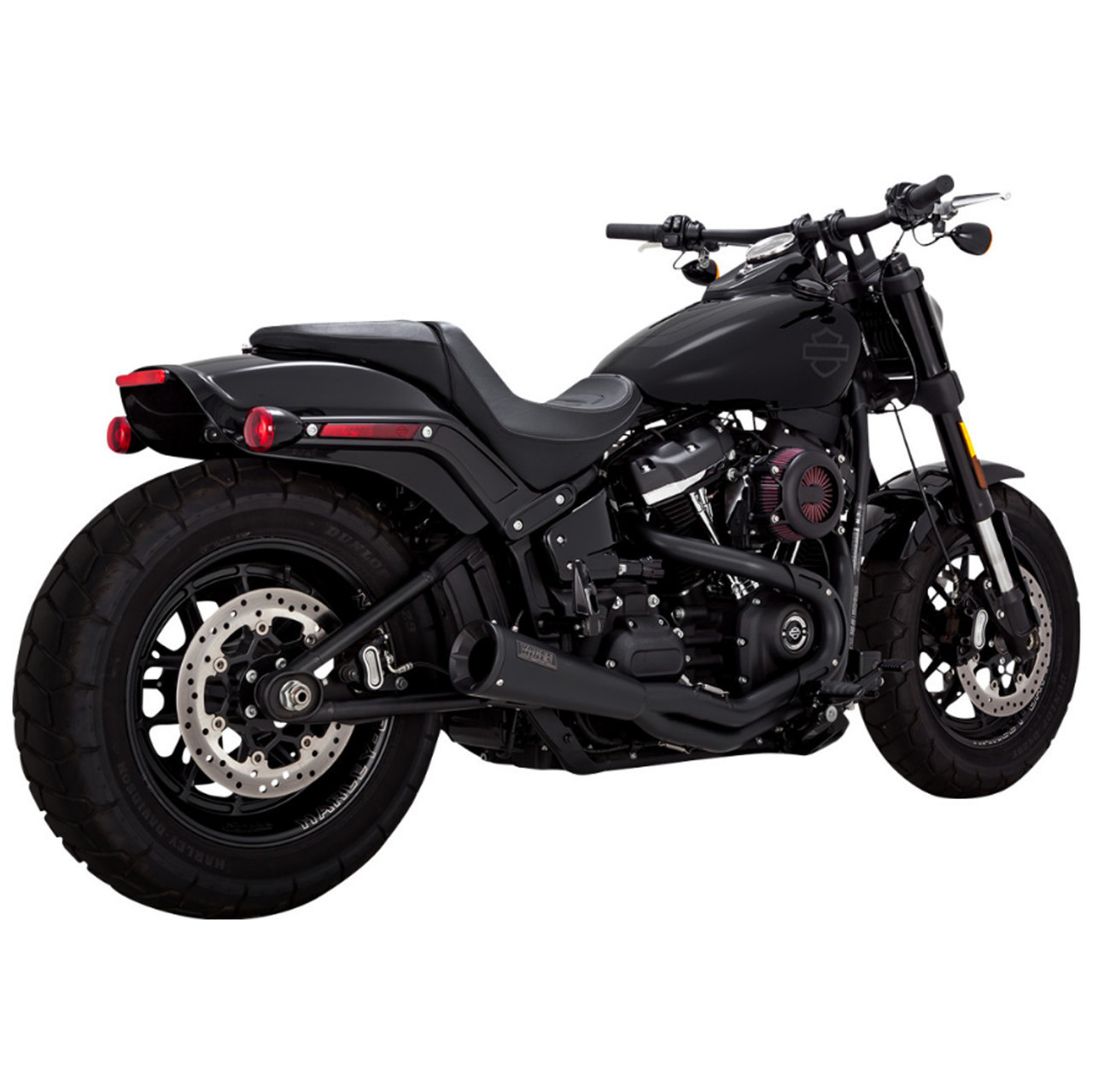 Vance & Hines Brushed Stainless Steel 2-Into-1 Upsweep Exhaust
