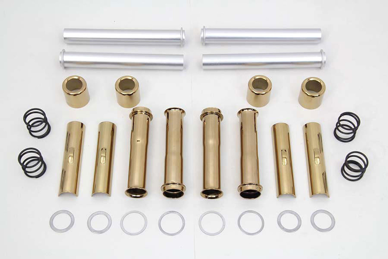 V-Twin - Pushrod Cover Kit fits Harley Evo Big Twins - Gold