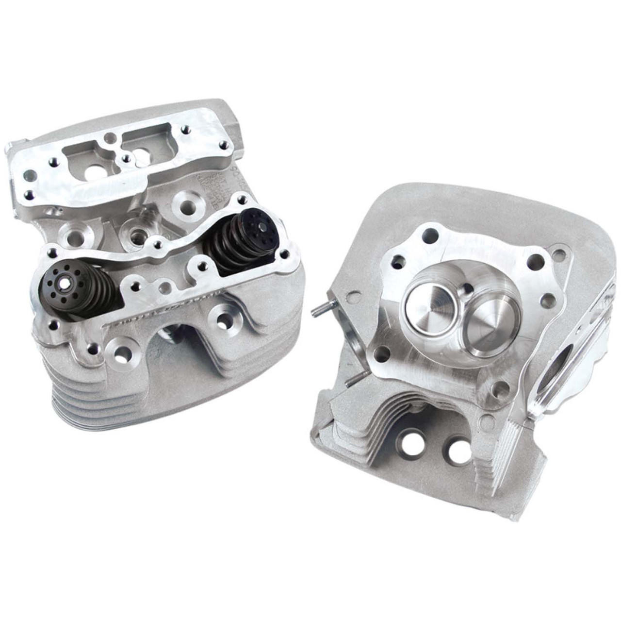 S&S Cycle Silver Powdercoat 89cc Super Stock™ Cylinder Heads fits